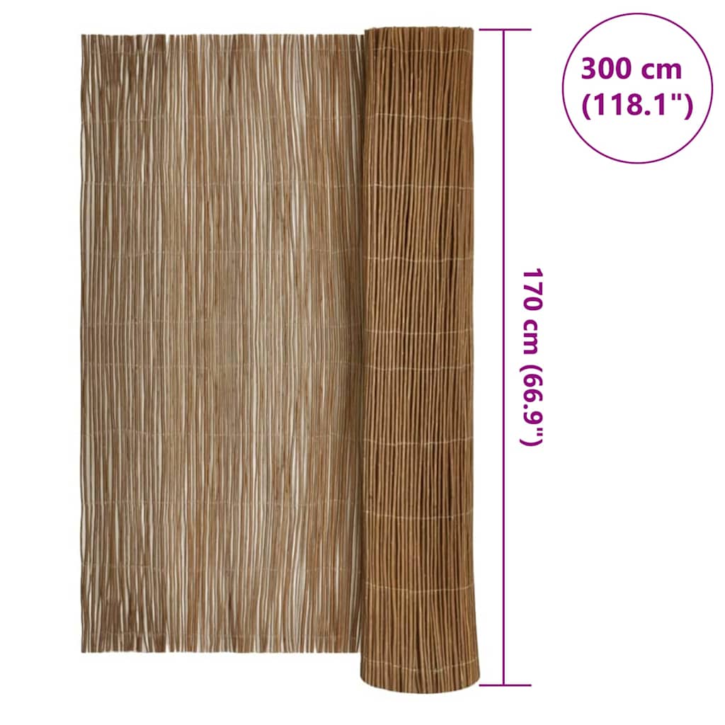 Weidenzaun Natur 170 x 300 cm Weide
