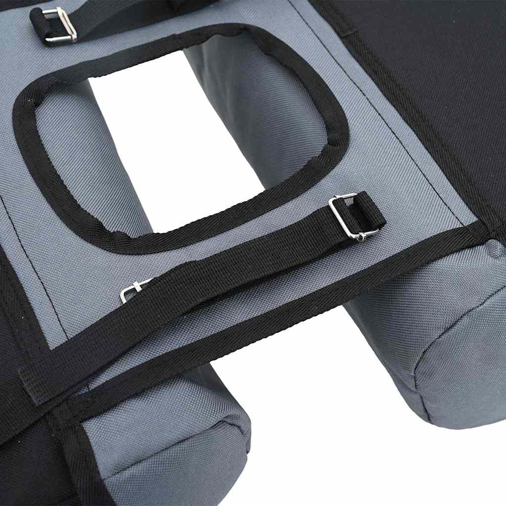 Fahrradtasche Grau und Schwarz 31,5 x 15,5 x 40 cm Polyester