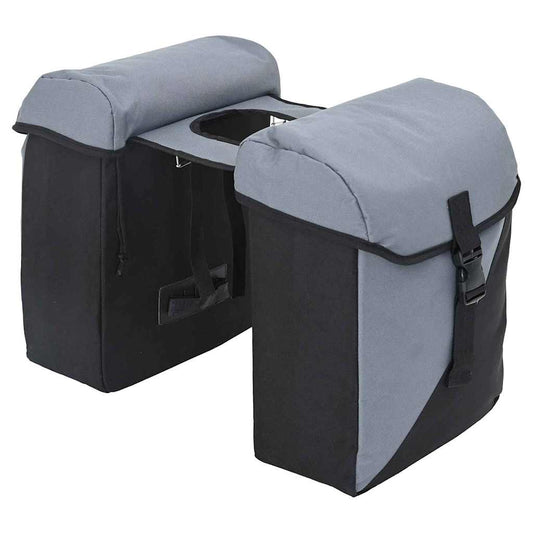 Fahrradtasche Schwarz und Grau 15.5 x 31.5 x 40 cm Polyester