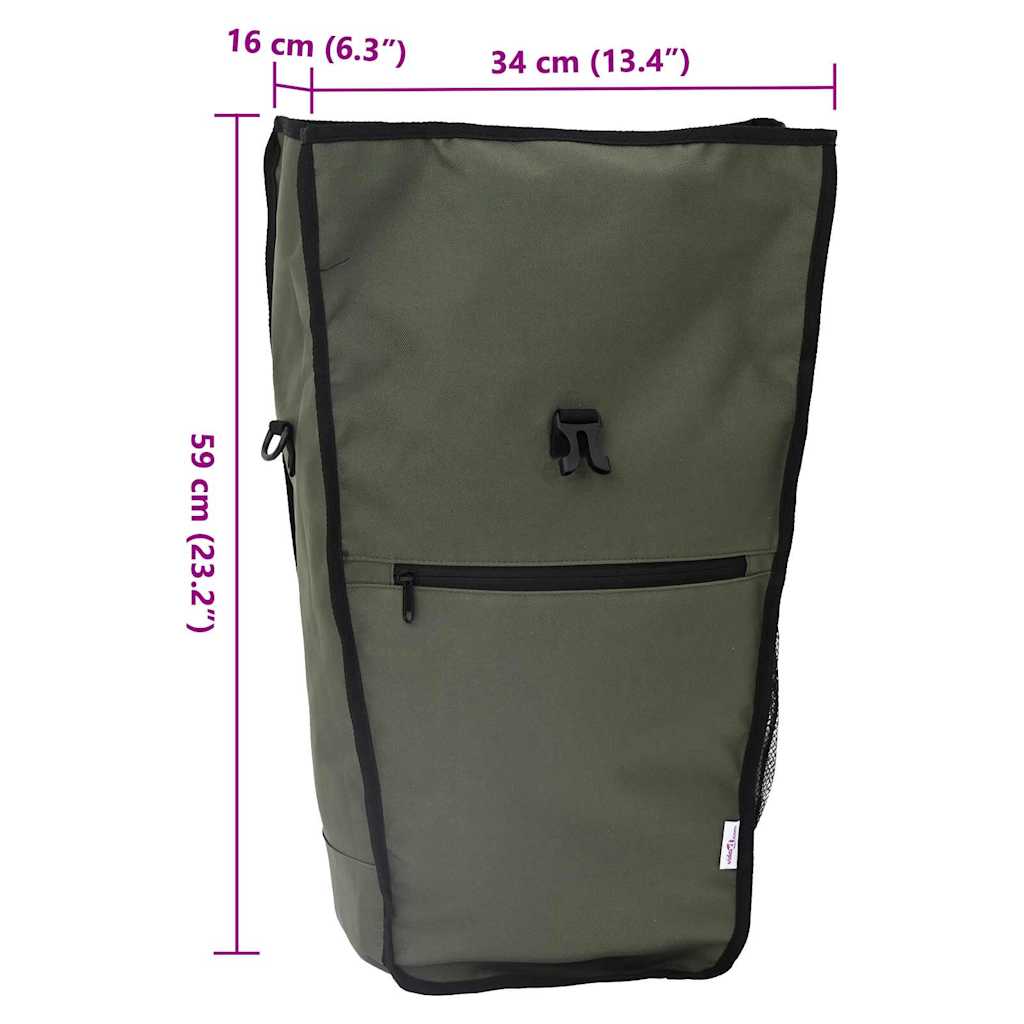Fahrradtasche Oliv 34 x 16 x 59 cm Polyester