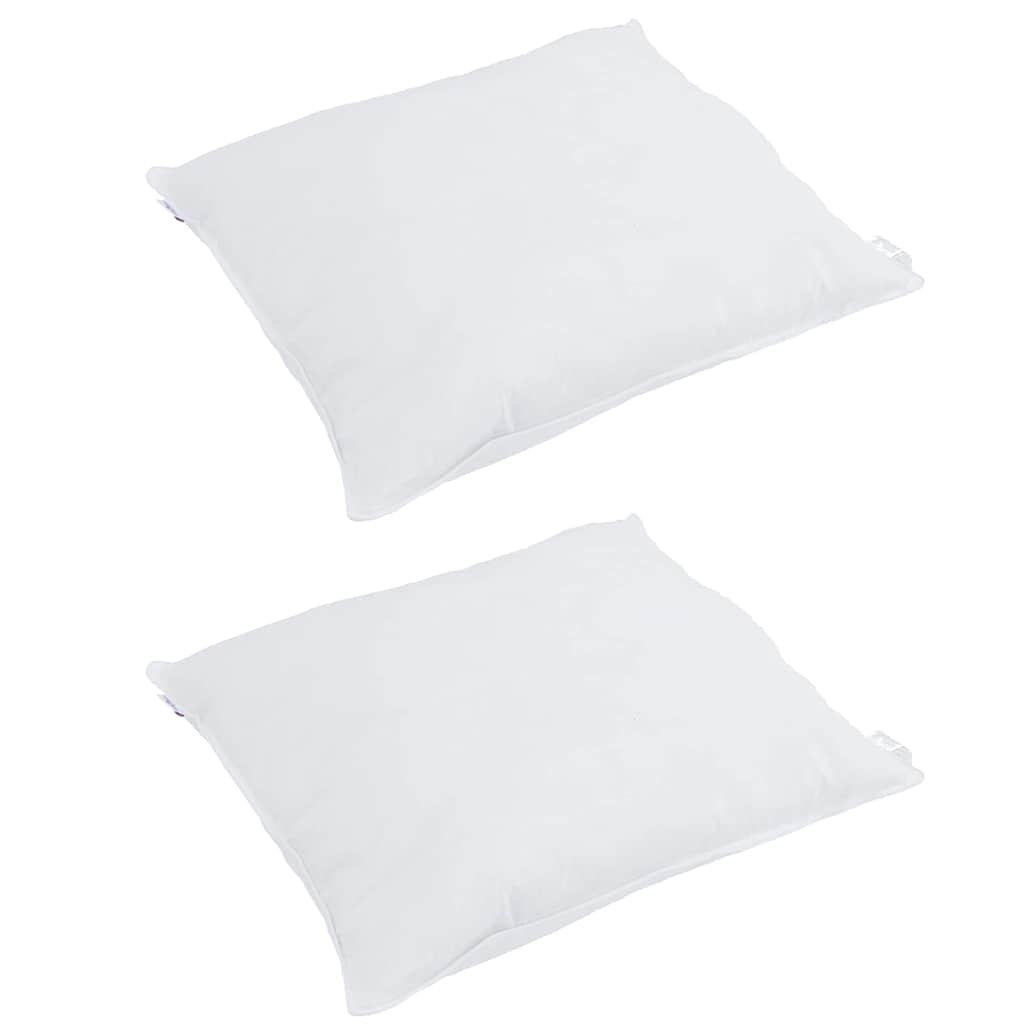 Kopfkissen 2 Stk. 80 x 80 cm Baumwolle Weiß