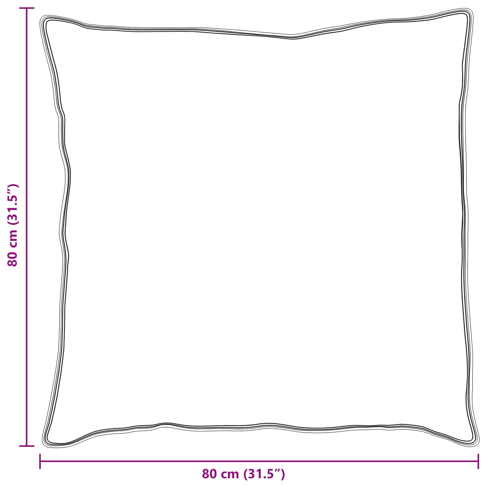 Kopfkissen 2 Stk. 80 x 80 cm Baumwolle Weiß