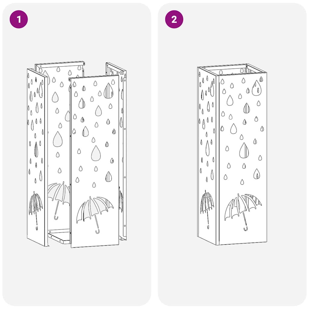 Sonnenschirmhalter Senf 15,5 x 15,5 x 49 cm Metall