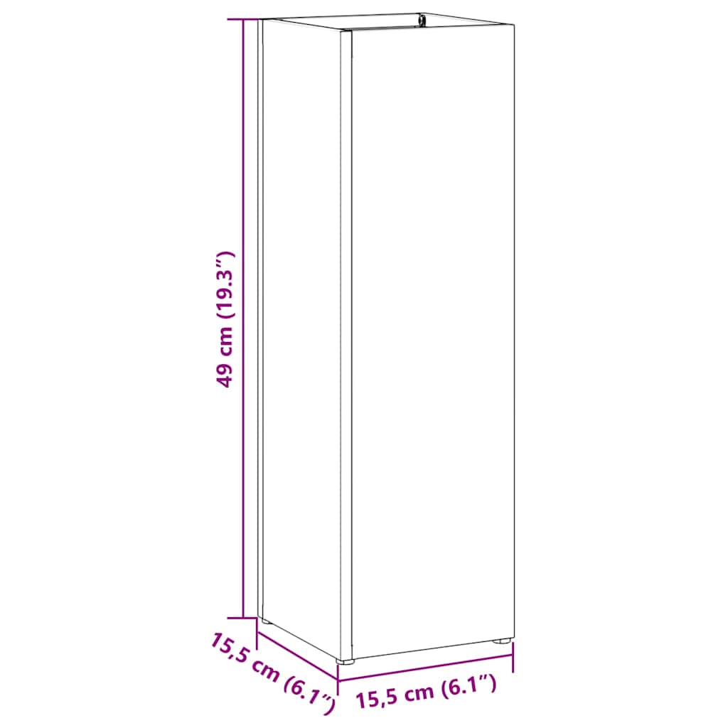 Sonnenschirmhalter Rosa 15,5 x 15,5 x 49 cm Metall