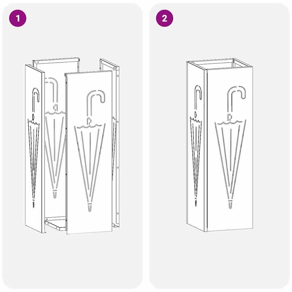 Sonnenschirmhalter Senf 15,5 x 15,5 x 49 cm Metall