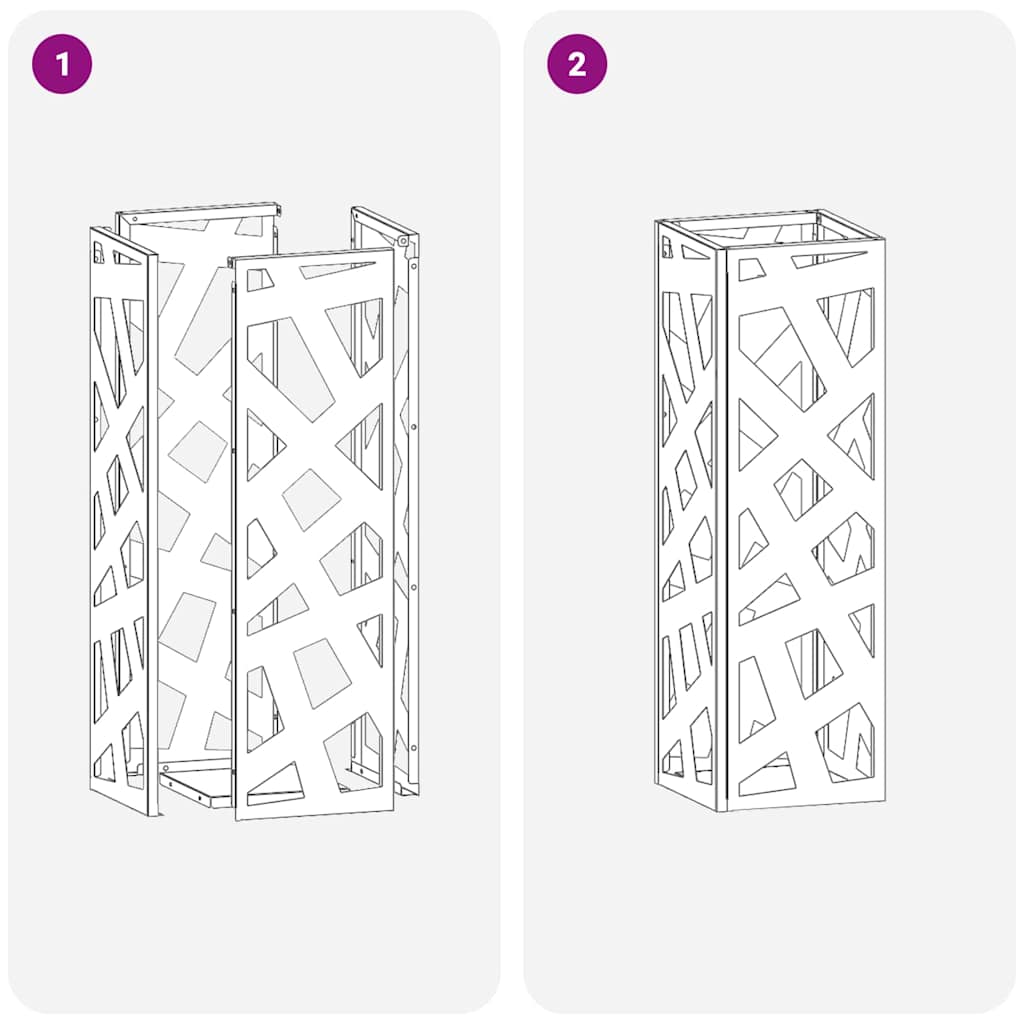 Sonnenschirmhalter Schwarz 15,5 x 15,5 x 49 cm Metall