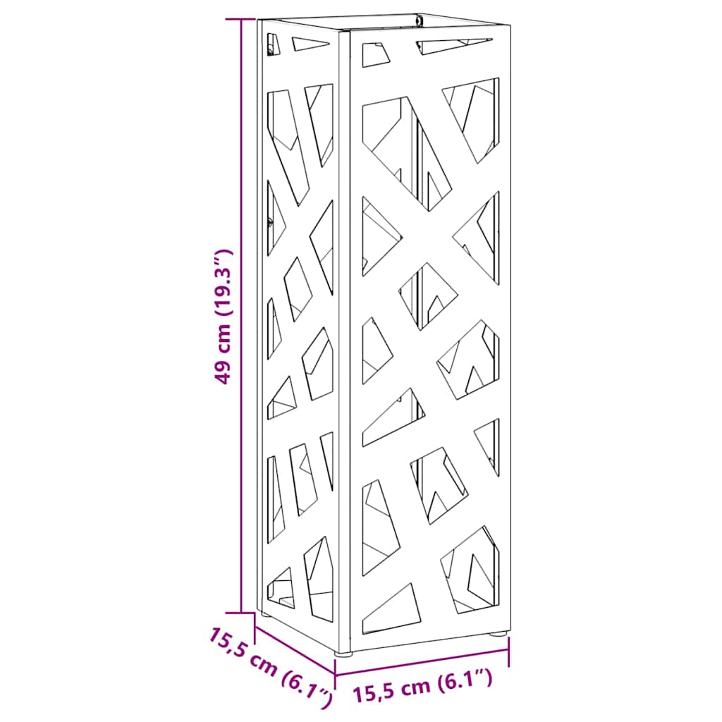 Sonnenschirmhalter Anthrazit 15,5 x 15,5 x 49 cm Stahl