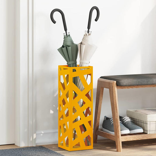 Sonnenschirmhalter Senfgelb 15,5 x 15,5 x 49 cm Metall