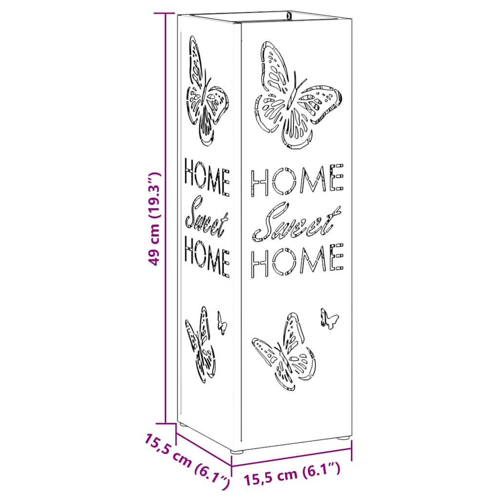 Sonnenschirmhalter Rosa 15,5 x 15,5 x 49 cm Metall