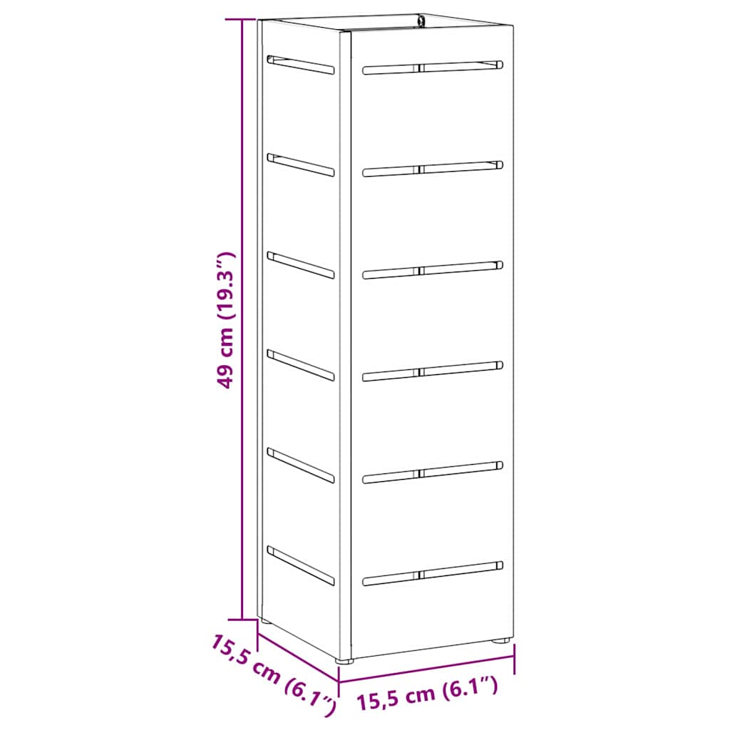 Sonnenschirmhalter Oliv 15,5 x 15,5 x 49 cm Metall