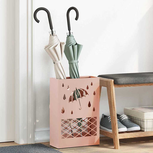 Sonnenschirmhalter mit Speicher Rosa 28 x 12 x 41 cm Metall