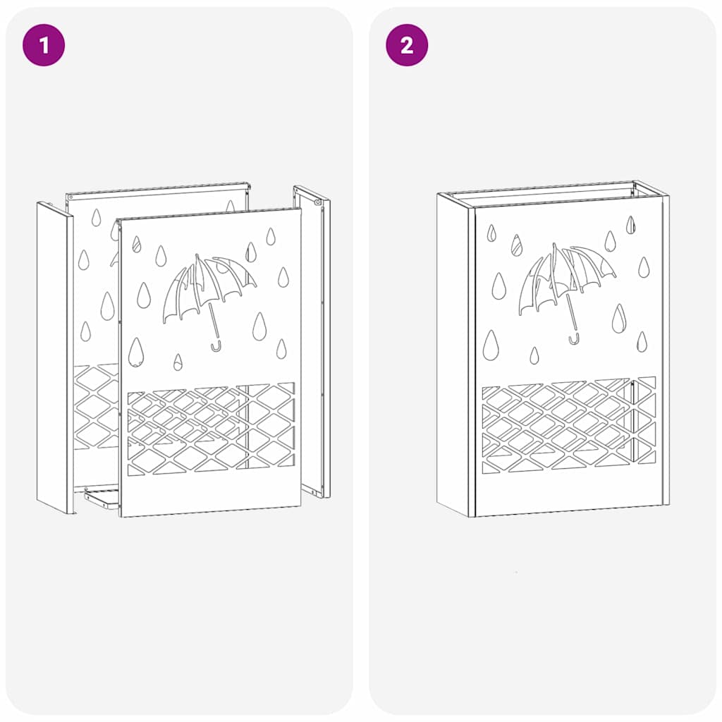 Sonnenschirmhalter mit Speicher Anthrazit 28 x 12 x 41 cm Stahl