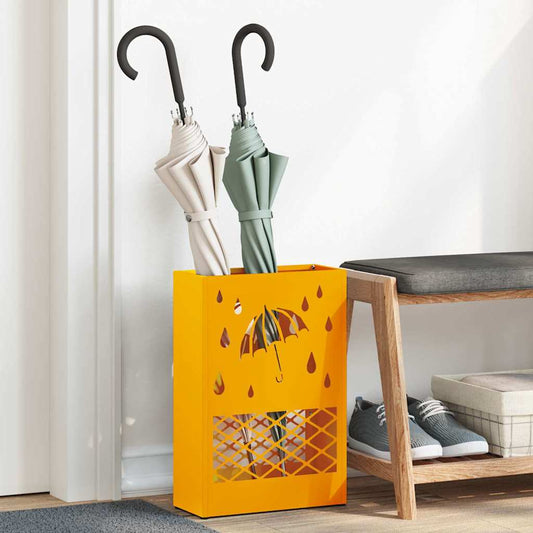 Sonnenschirmhalter mit Speicher Senfgelb 28 x 12 x 41 cm Metall