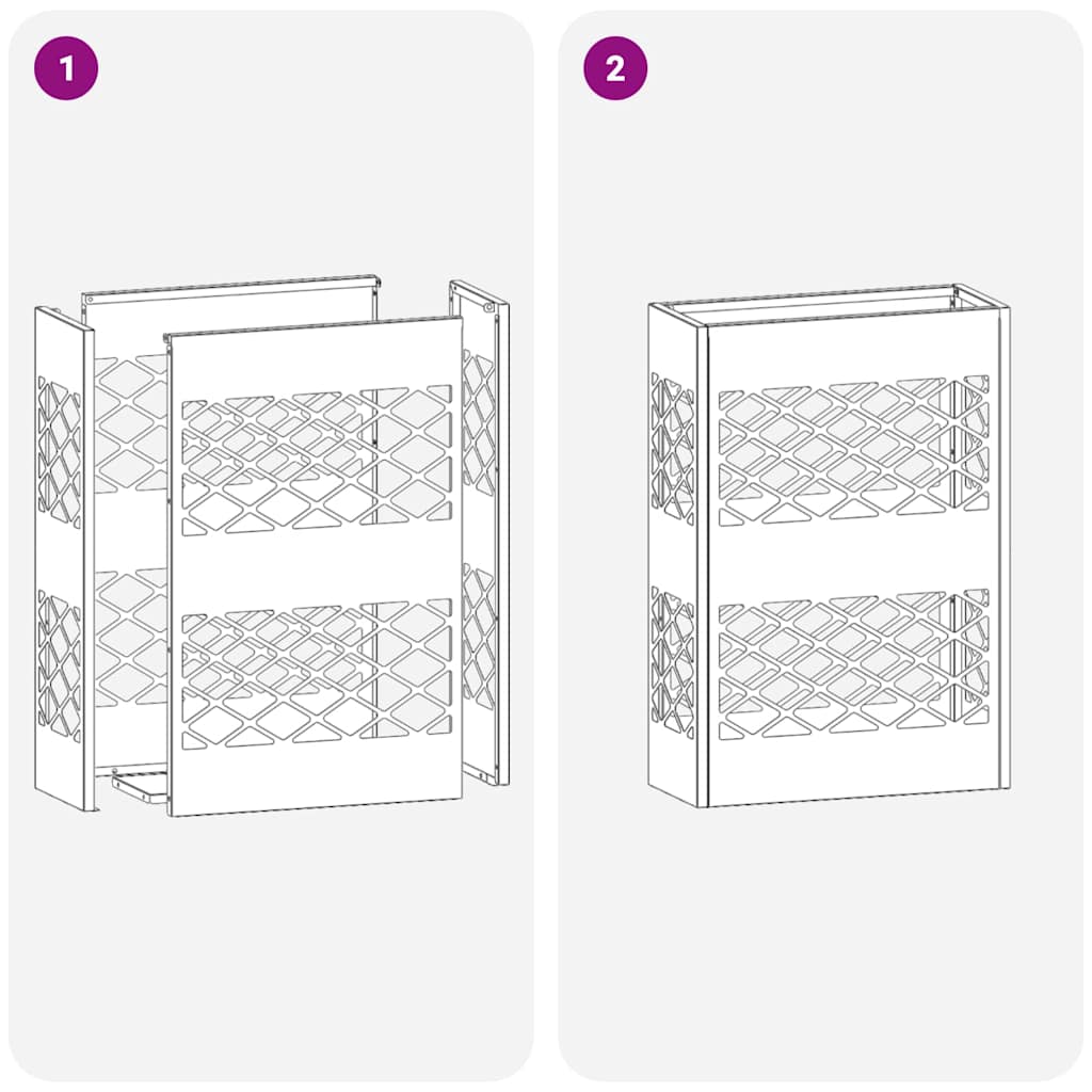 Sonnenschirmhalter mit Speicher Schwarz 28 x 12 x 41 cm Metall