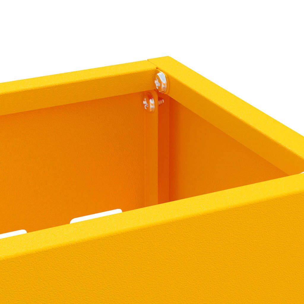Sonnenschirmhalter mit Speicher Senfgelb 28 x 12 x 41 cm Metall