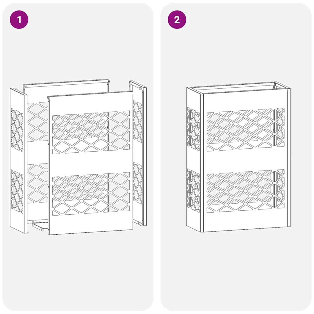 Sonnenschirmhalter mit Speicher Senfgelb 28 x 12 x 41 cm Metall