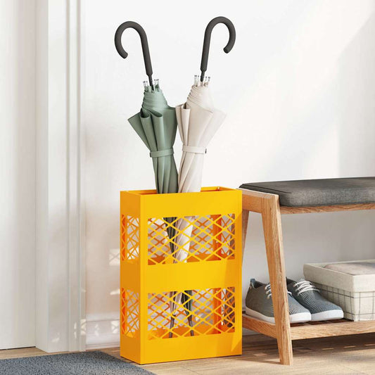 Sonnenschirmhalter mit Speicher Senfgelb 28 x 12 x 41 cm Metall