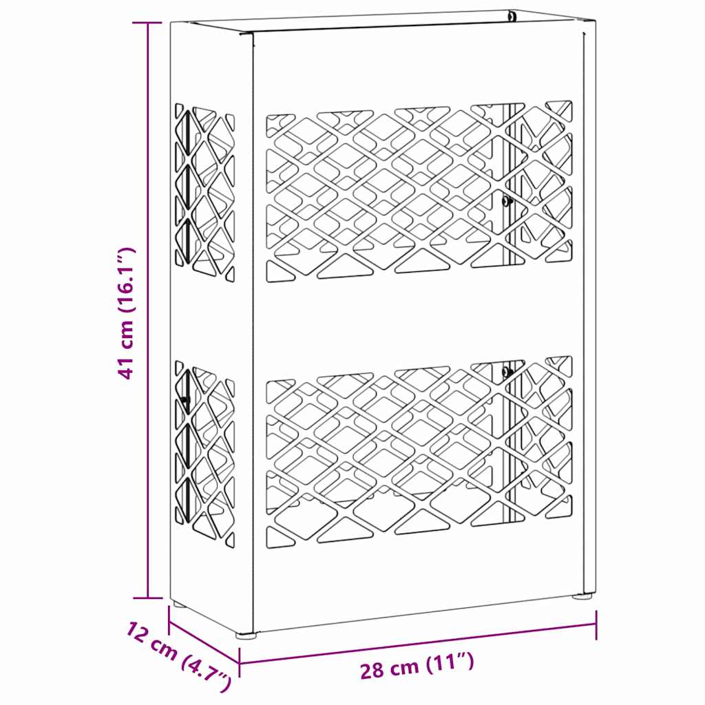 Sonnenschirmhalter mit Speicher Senfgelb 28 x 12 x 41 cm Metall