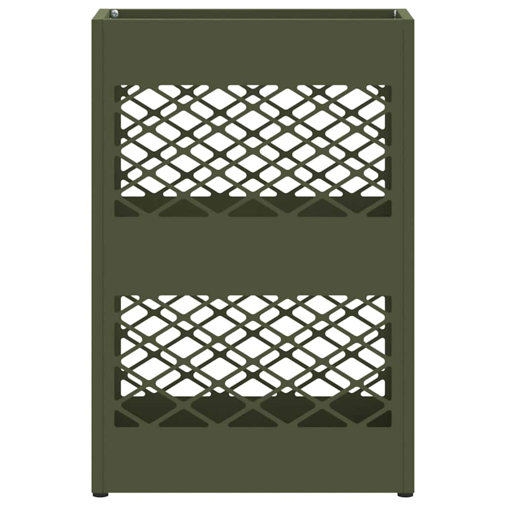 Sonnenschirmhalter mit Speicher Olivgrün 28 x 12 x 41 cm Stahl