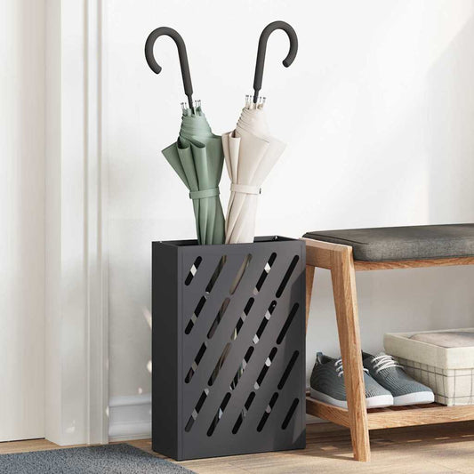 Sonnenschirmhalter mit Speicher Schwarz 28 x 12 x 41 cm Metall