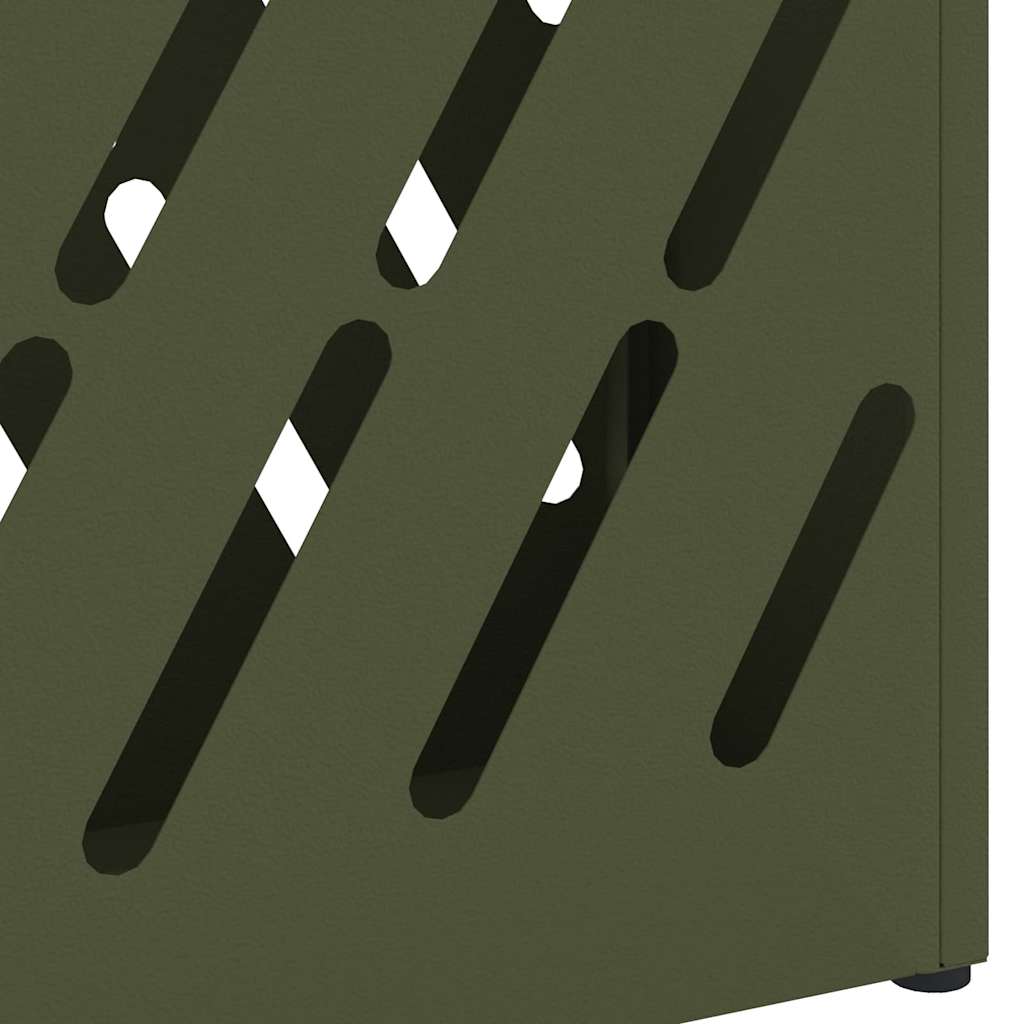 Sonnenschirmhalter mit Speicher Olivgrün 28 x 12 x 41 cm Stahl