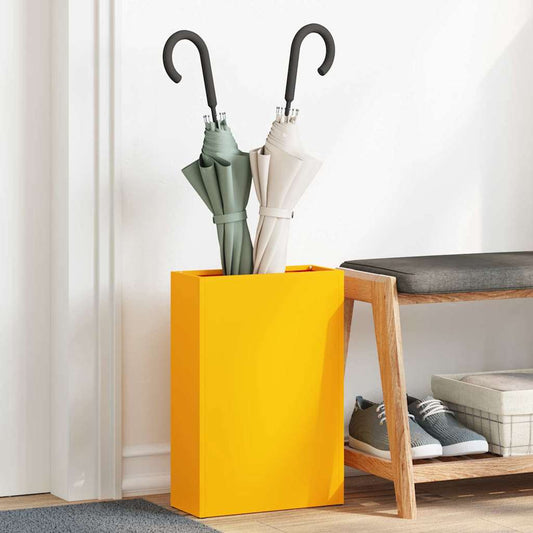 Sonnenschirmhalter mit Speicher Senfgelb 28 x 12 x 41 cm Stahl