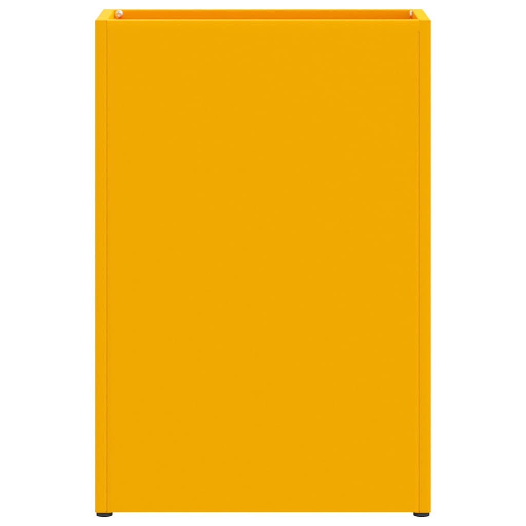 Sonnenschirmhalter mit Speicher Senfgelb 28 x 12 x 41 cm Stahl