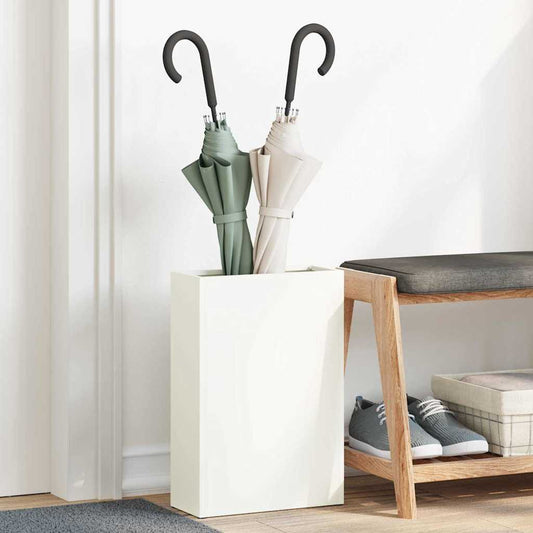 Sonnenschirmhalter mit Speicher Weiß 28 x 12 x 41 cm Metall