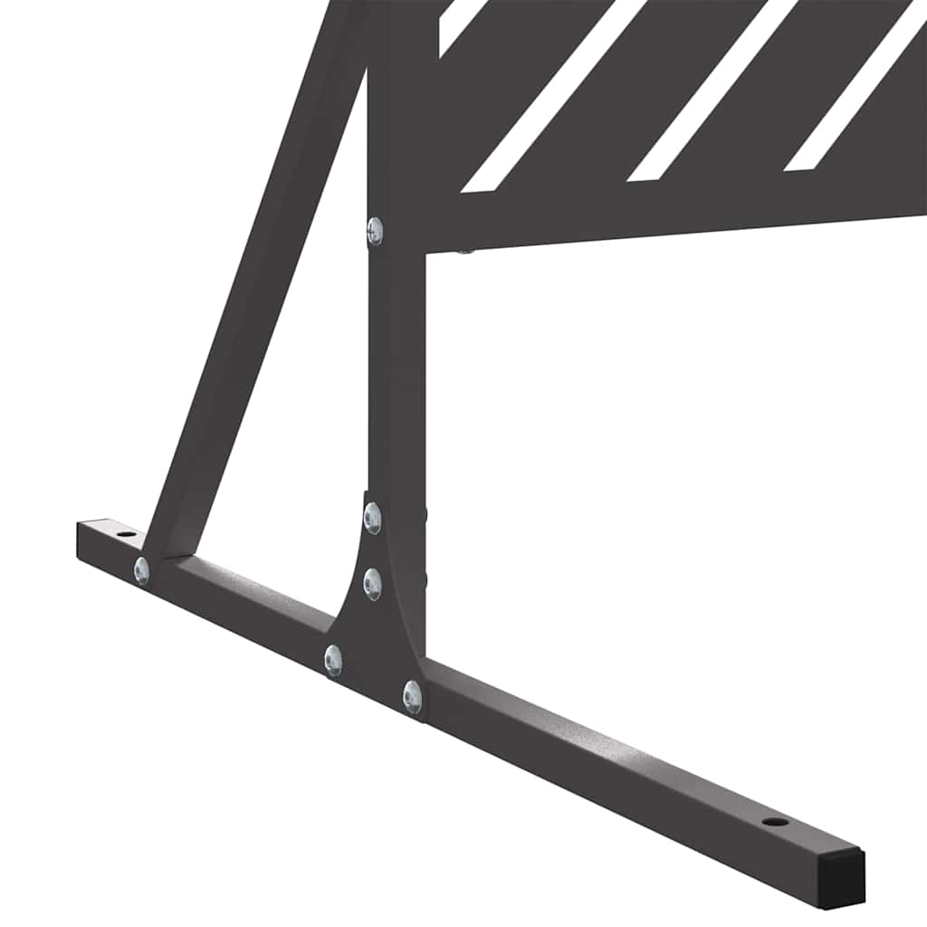 Sichtschutz 100 x 50 x 180 cm Stahl Schwarz