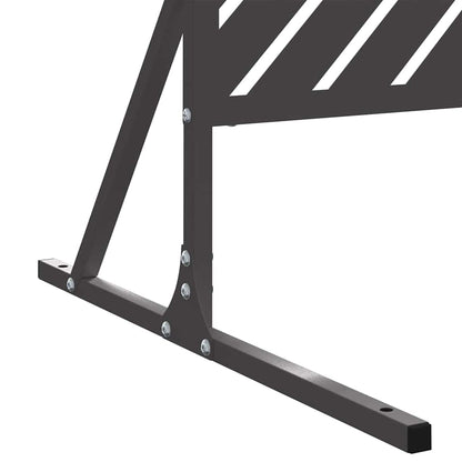 Sichtschutz 100 x 50 x 180 cm Stahl Schwarz