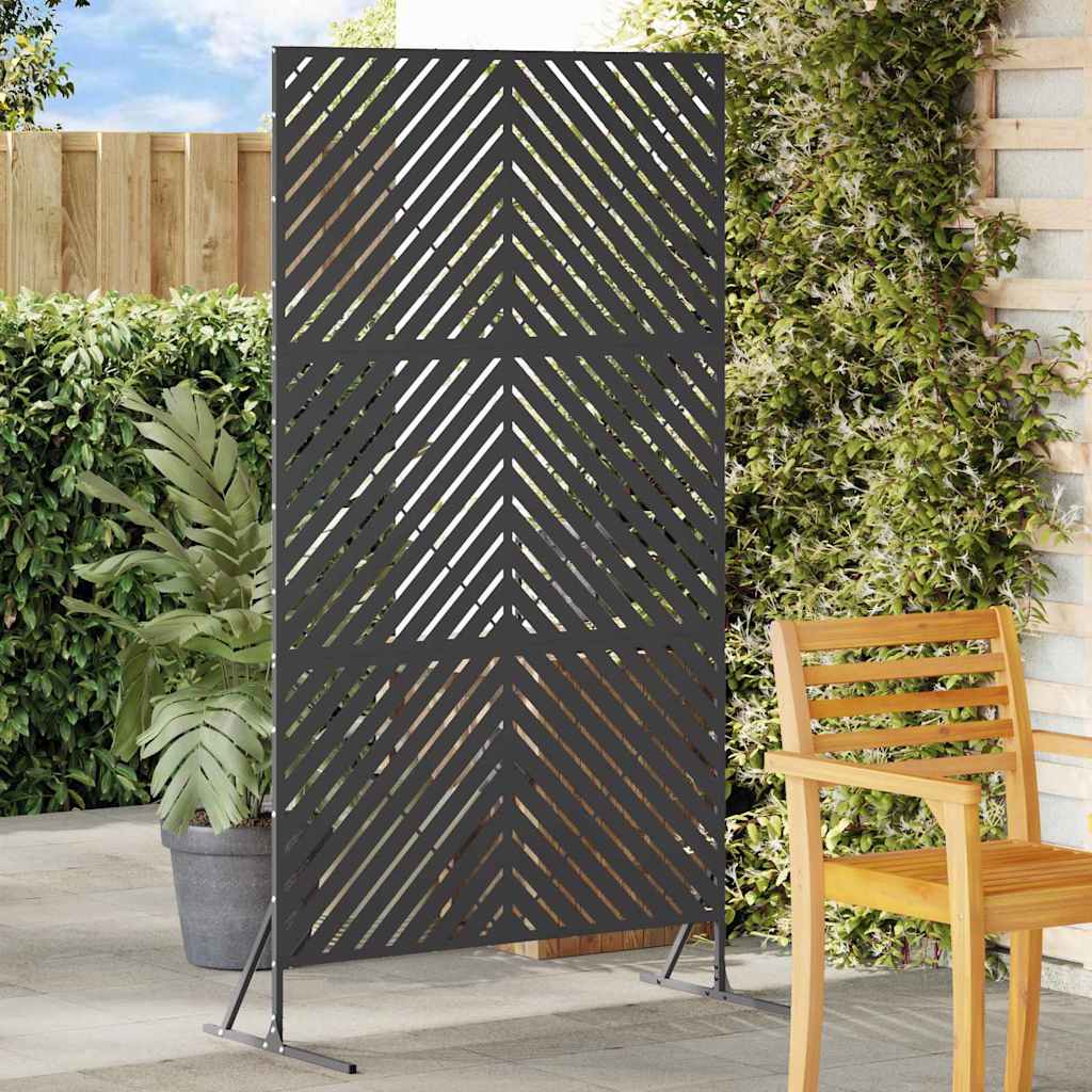 Sichtschutz 100 x 50 x 180 cm Stahl Schwarz