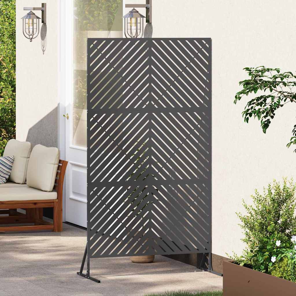 Sichtschutz 100 x 50 x 180 cm Stahl Schwarz