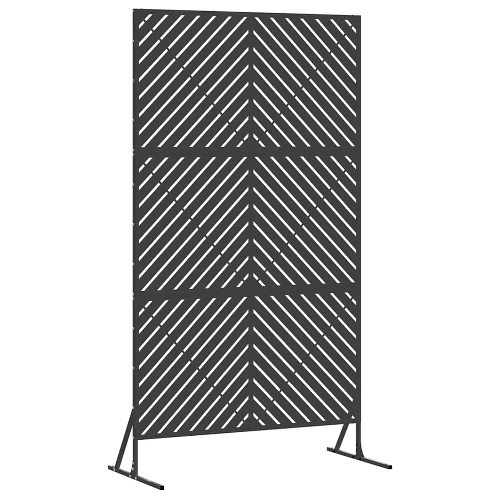 Sichtschutz 100 x 50 x 180 cm Stahl Schwarz