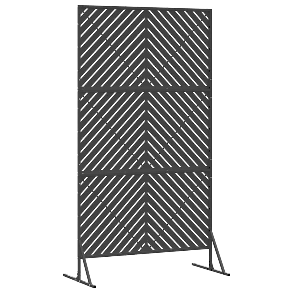 Sichtschutz 100 x 50 x 180 cm Stahl Schwarz
