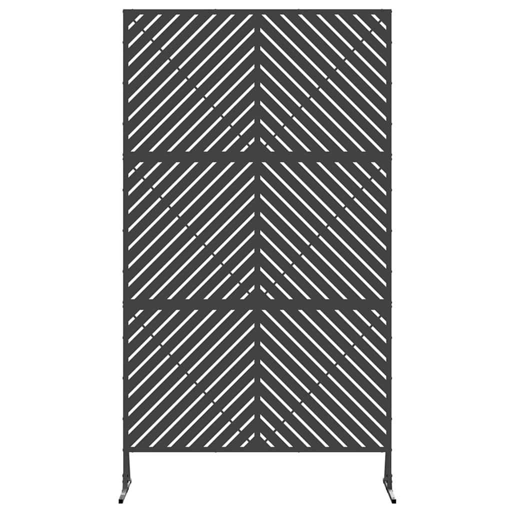 Sichtschutz 100 x 50 x 180 cm Stahl Schwarz