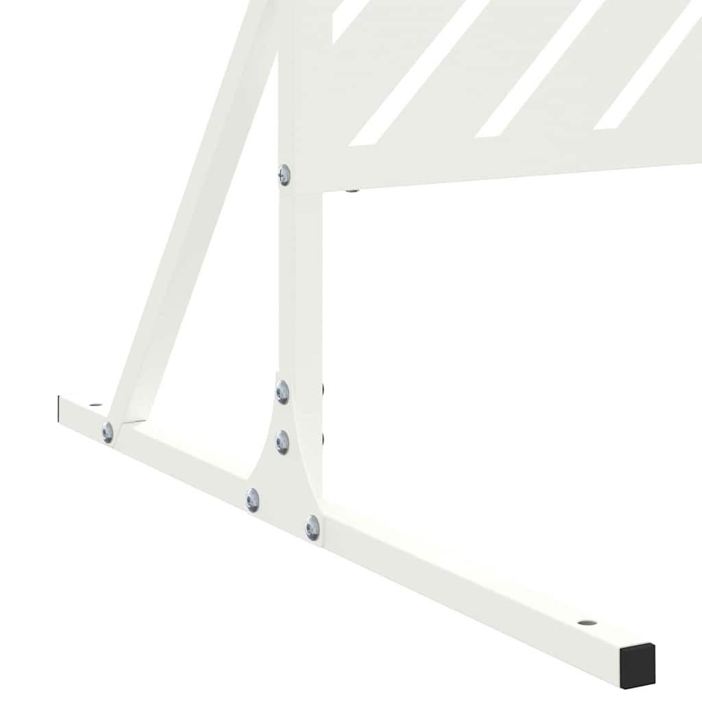 Sichtschutz 100 x 50 x 180 cm Stahl Weiß