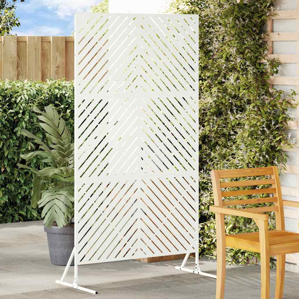 Sichtschutz 100 x 50 x 180 cm Stahl Weiß