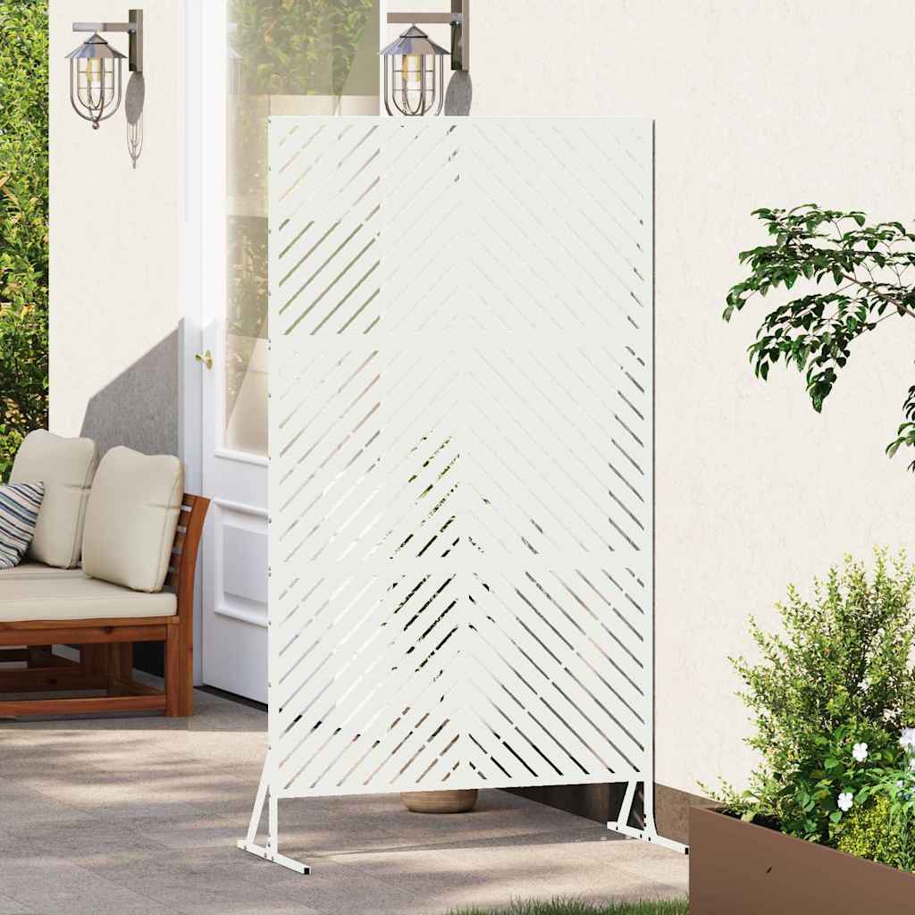 Sichtschutz 100 x 50 x 180 cm Stahl Weiß