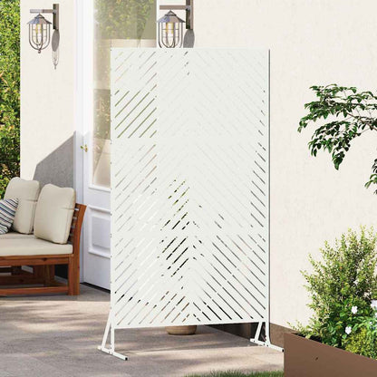 Sichtschutz 100 x 50 x 180 cm Stahl Weiß