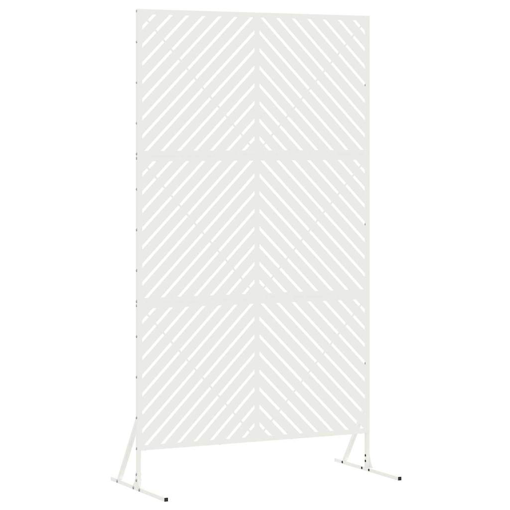 Sichtschutz 100 x 50 x 180 cm Stahl Weiß