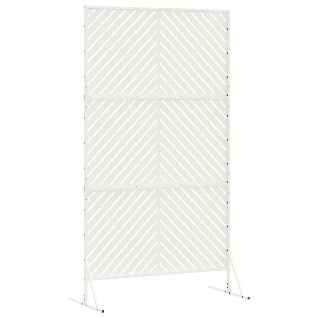 Sichtschutz 100 x 50 x 180 cm Stahl Weiß