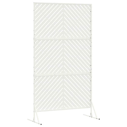 Sichtschutz 100 x 50 x 180 cm Stahl Weiß