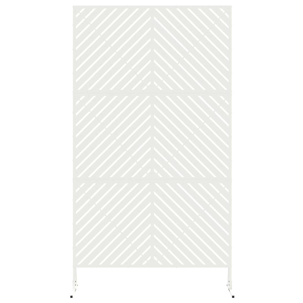 Sichtschutz 100 x 50 x 180 cm Stahl Weiß