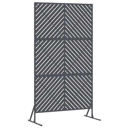 Sichtschutz 100 x 50 x 180 cm Stahl Anthrazit