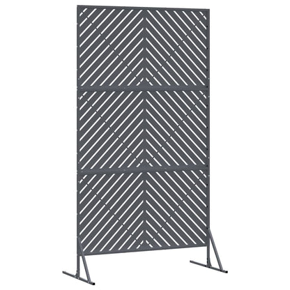Sichtschutz 100 x 50 x 180 cm Stahl Anthrazit