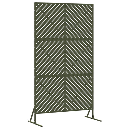 Sichtschutz 100 x 50 x 180 cm Stahl Olivgrün