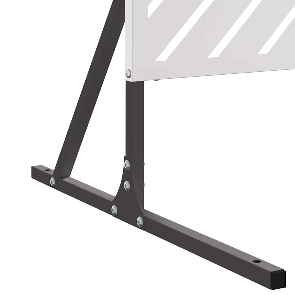 Sichtschutz 100 x 50 x 180 cm Edelstahl Silber