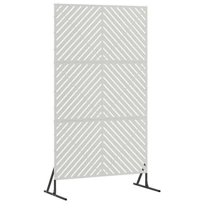 Sichtschutz 100 x 50 x 180 cm Edelstahl Silber