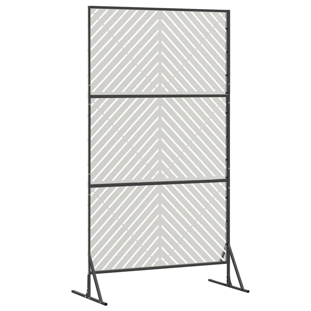 Sichtschutz 100 x 50 x 180 cm Edelstahl Silber