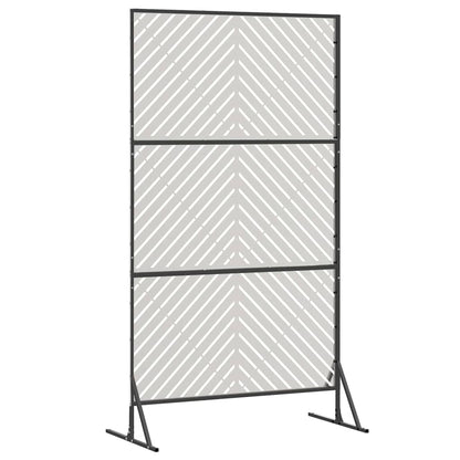 Sichtschutz 100 x 50 x 180 cm Edelstahl Silber
